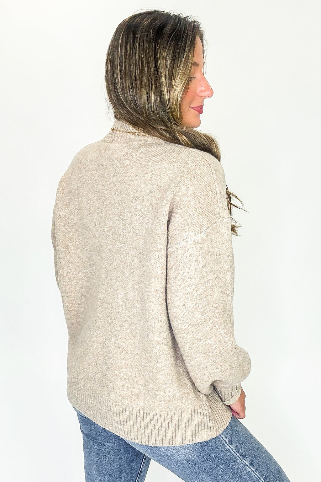 Minimal Mood Mock Neck Sweater - FINAL SALE - Madison and Mallory