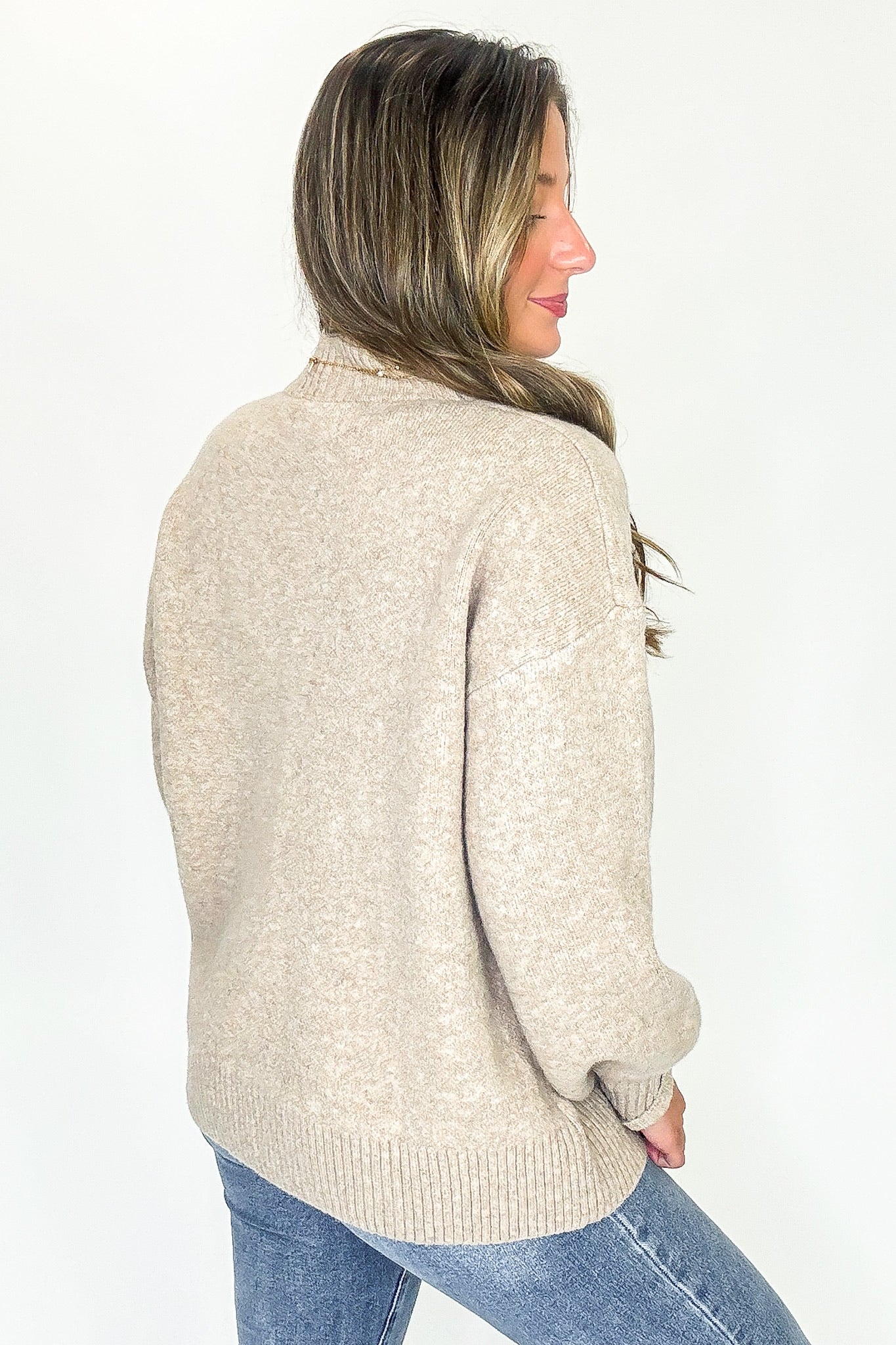 Minimal Mood Mock Neck Sweater