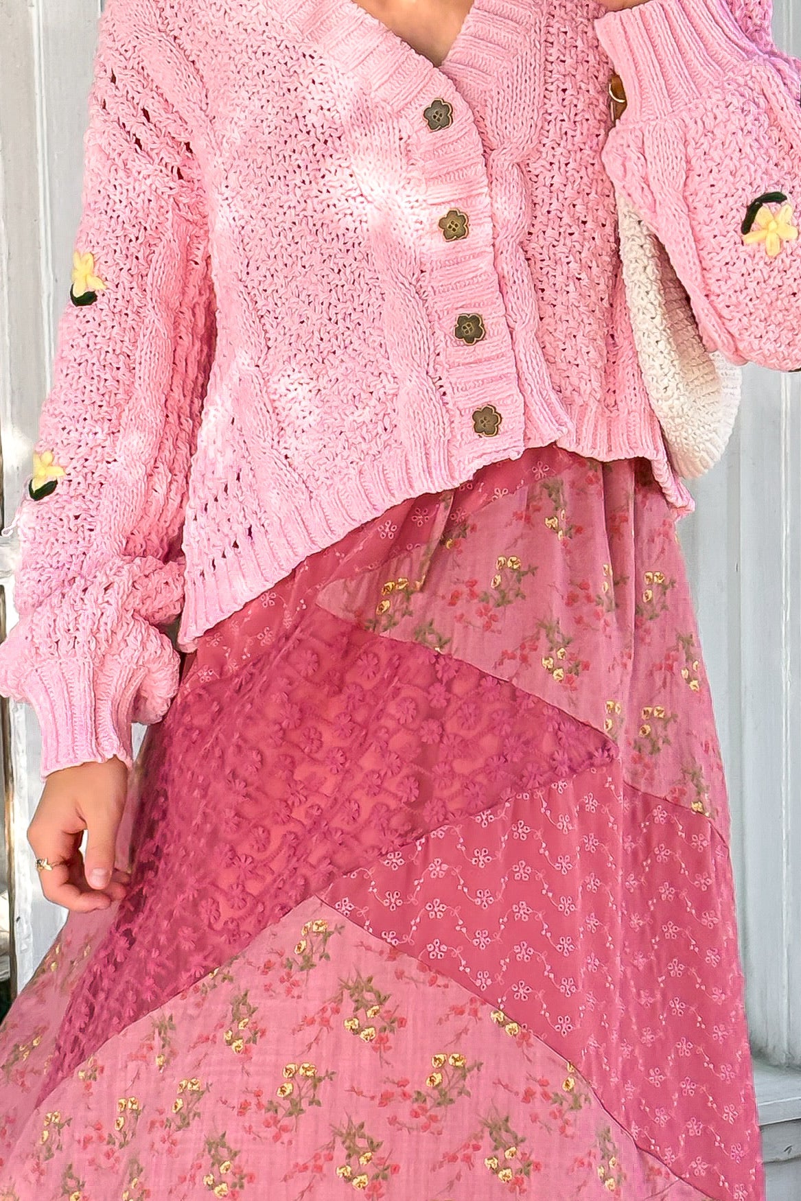 Meadow Mood Floral Embroidered Oversized Cardigan - Madison and Mallory