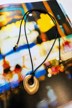 Earthbound Hammered Disc Cord Necklace - Madison and Mallory