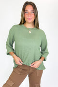 Pine Green / S Ease Edit Relaxed Fit Top - FINAL SALE - Madison and Mallory