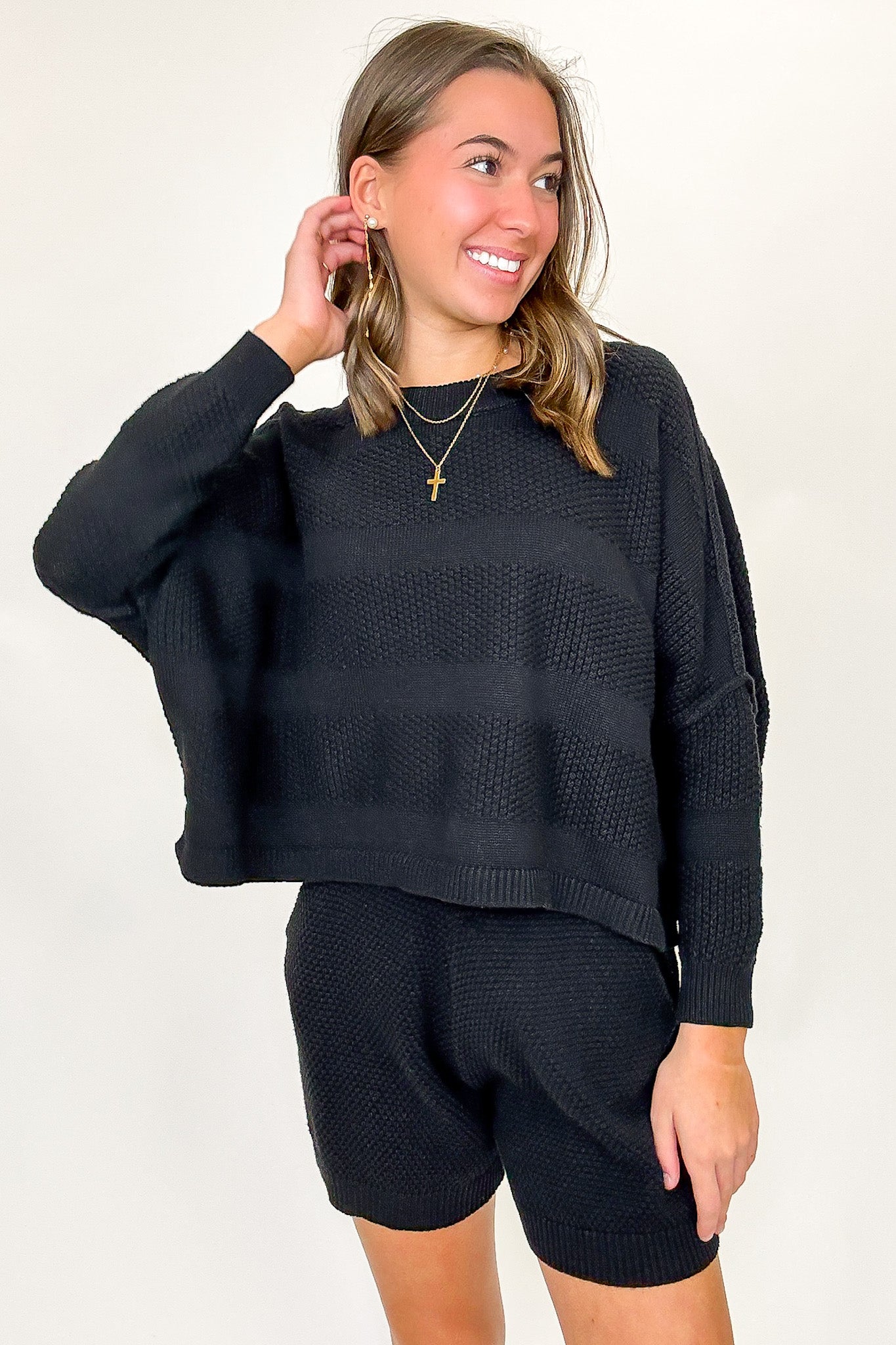 Ease Relaxed Fit Knit Top and Shorts Set - FINAL SALE - Madison and Mallory