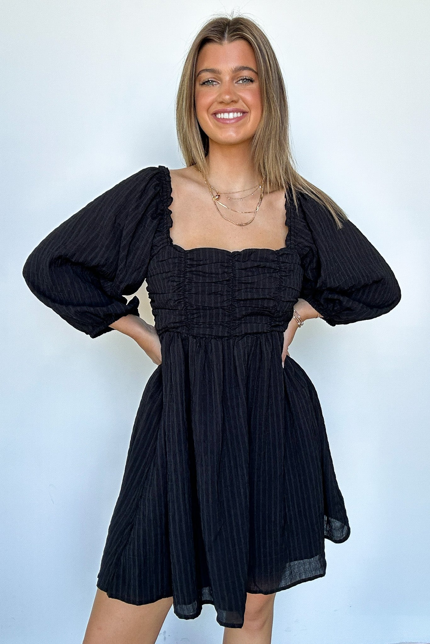  Easily Effortless Smocked Puff Sleeve Dress - FINAL SALE - Madison and Mallory