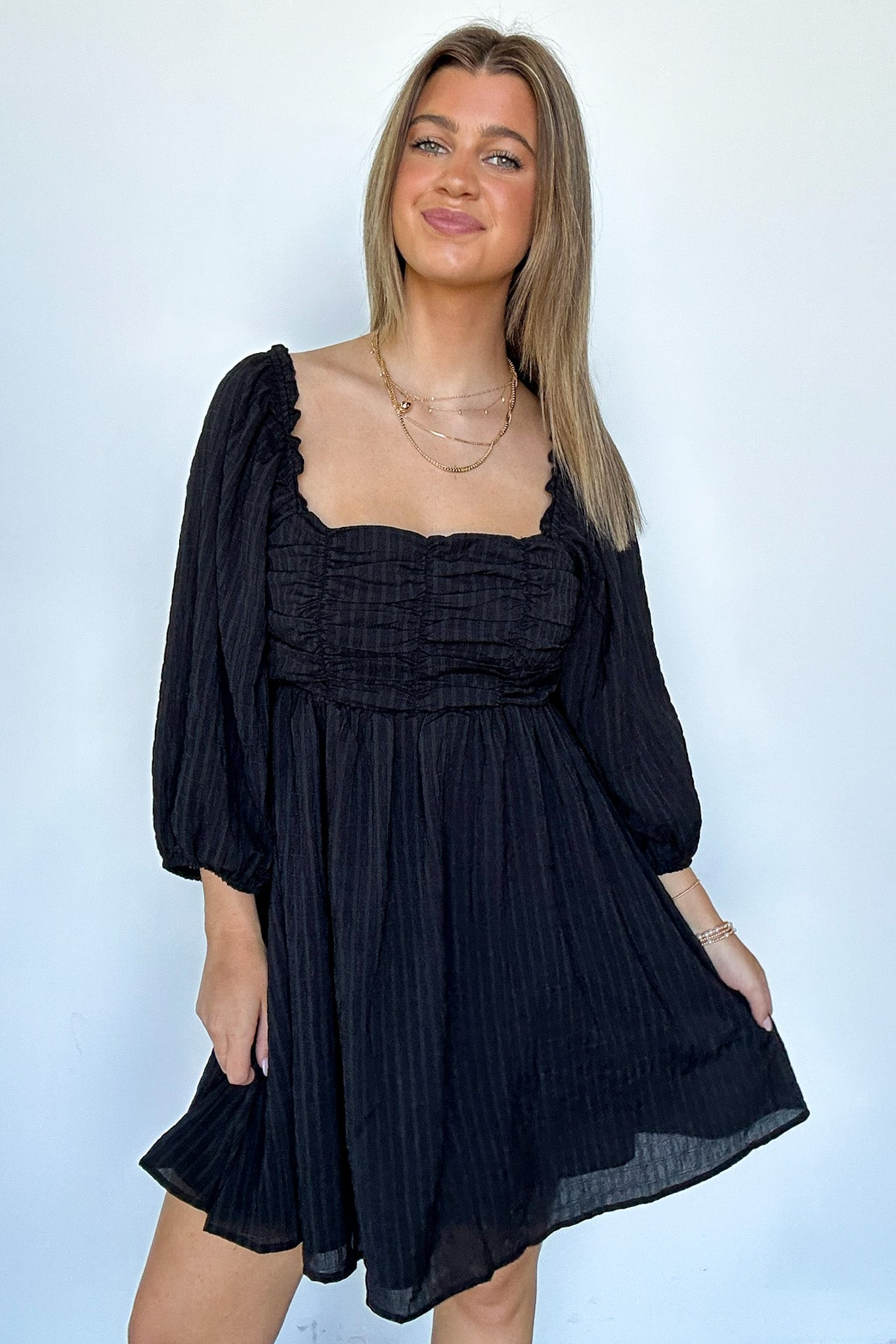  Easily Effortless Smocked Puff Sleeve Dress - FINAL SALE - Madison and Mallory