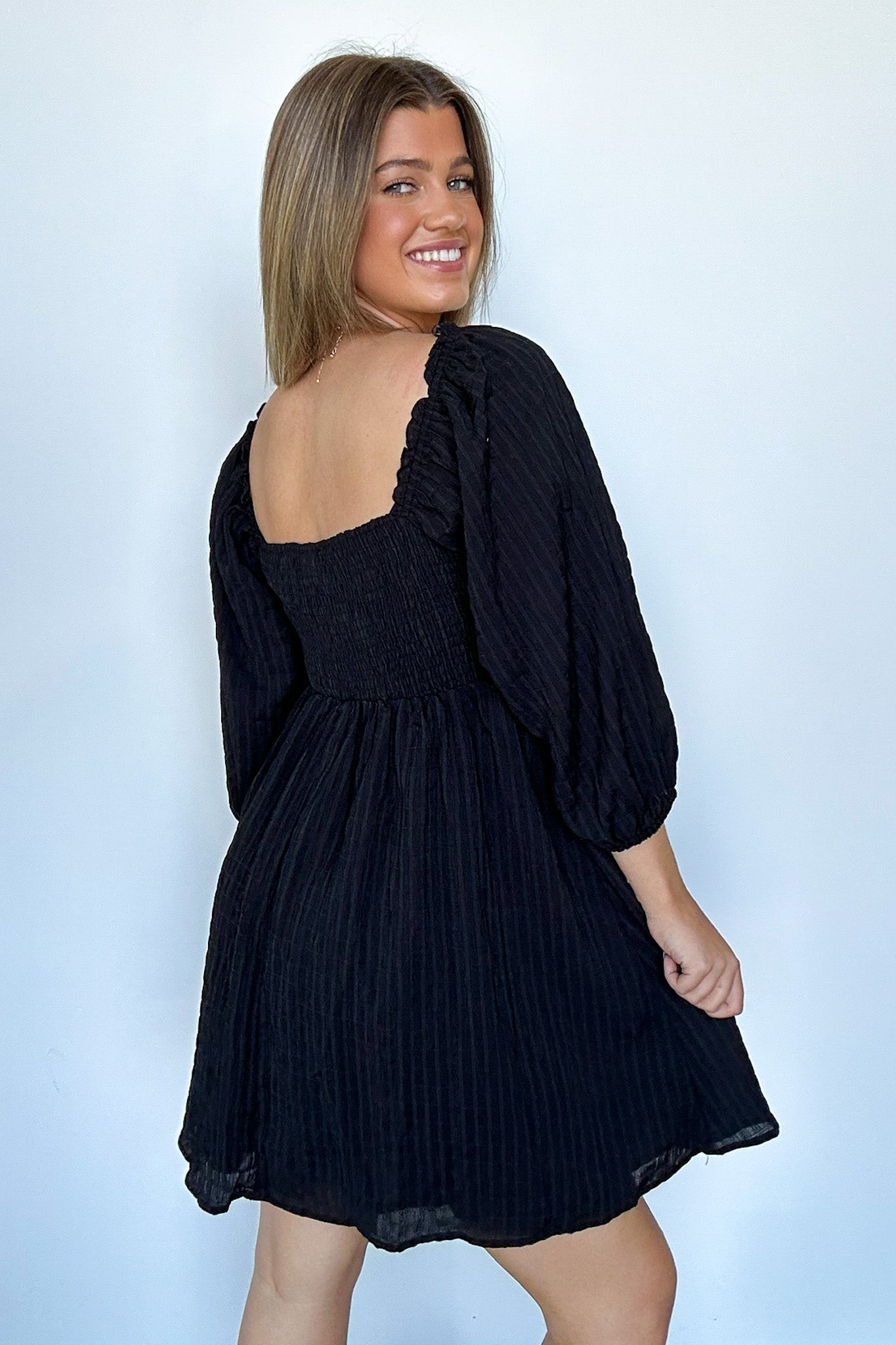  Easily Effortless Smocked Puff Sleeve Dress - FINAL SALE - Madison and Mallory