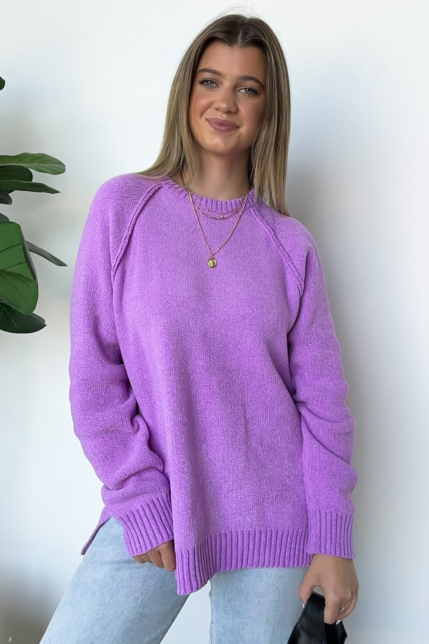  Easily Endearing Chenille Knit Raglan Sweater - BACK IN STOCK - Madison and Mallory