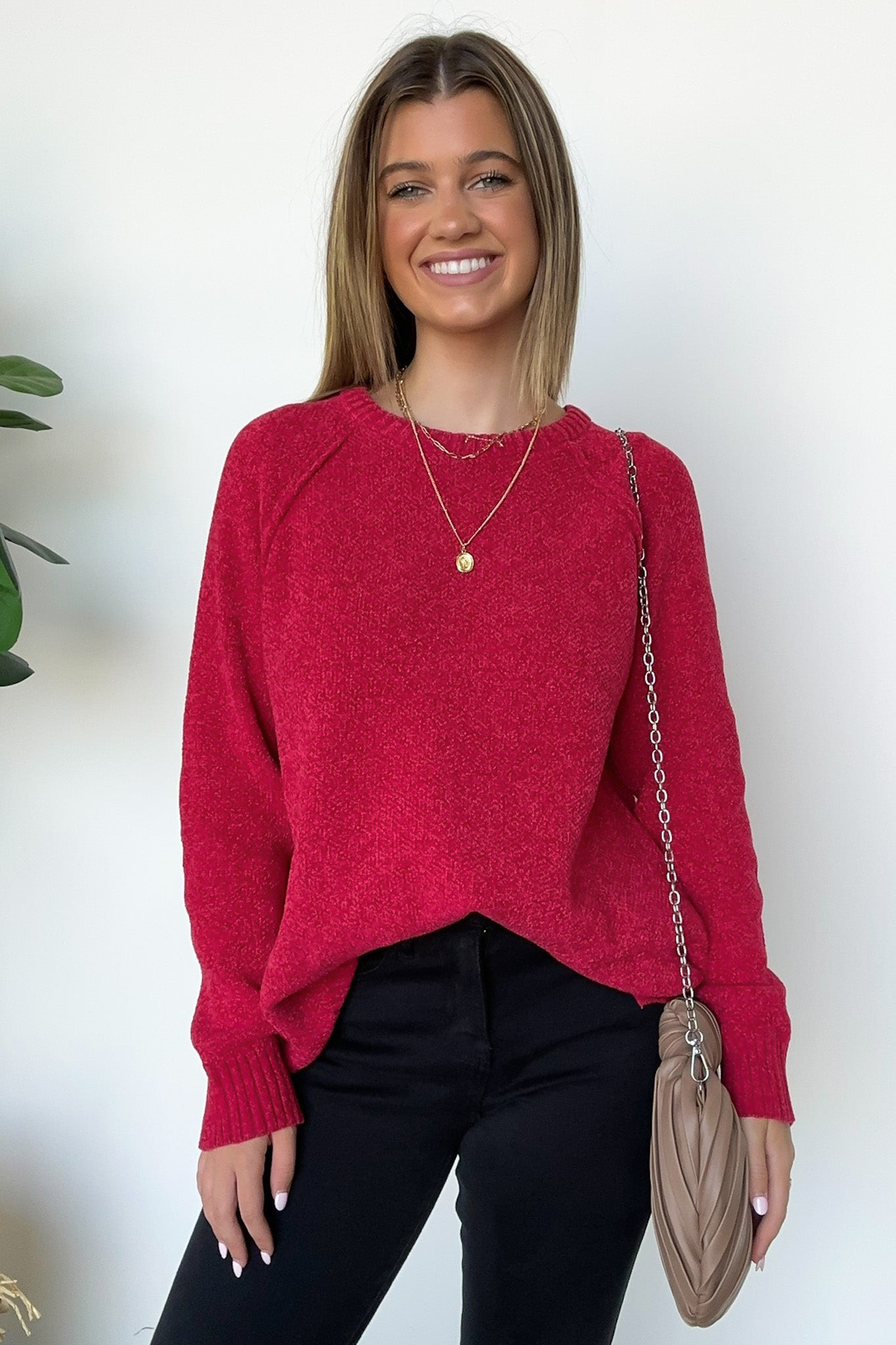  Easily Endearing Chenille Knit Raglan Sweater - BACK IN STOCK - Madison and Mallory