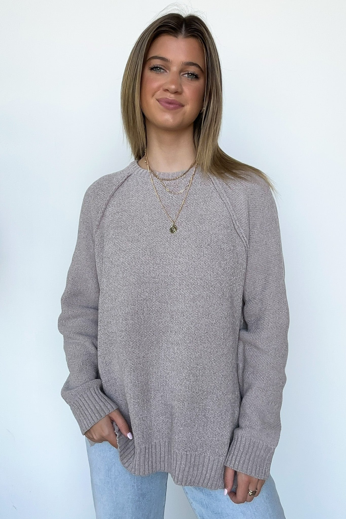  Easily Endearing Chenille Knit Raglan Sweater - BACK IN STOCK - Madison and Mallory