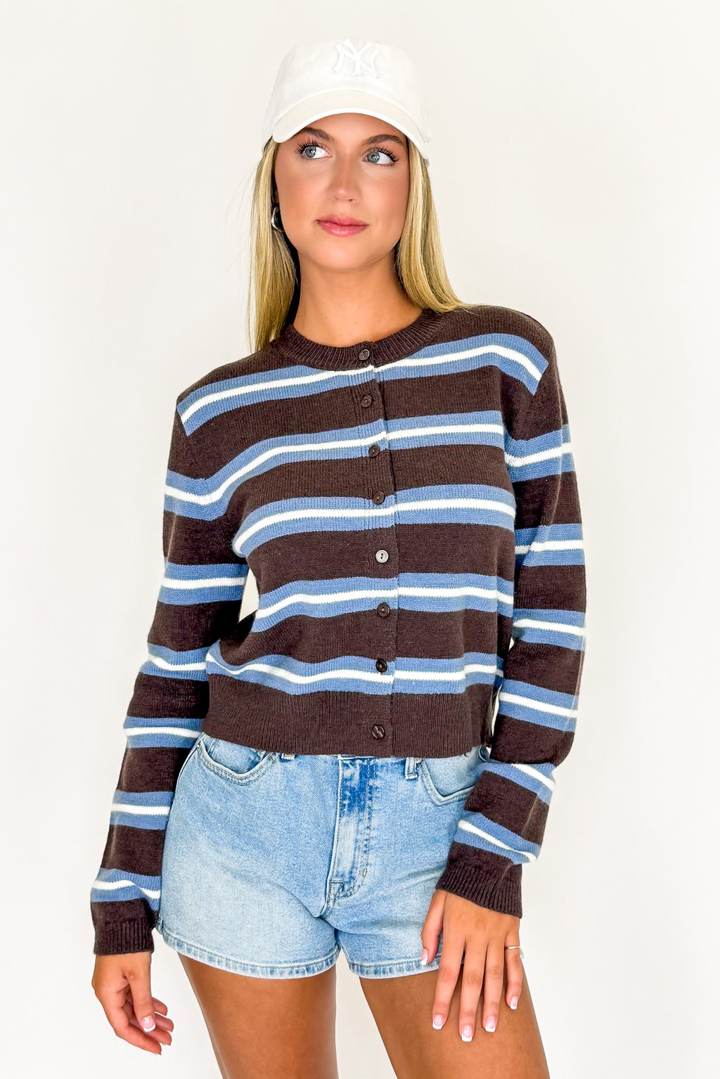 Easily Charmed Striped Cardigan - Madison and Mallory