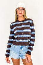 Easily Charmed Striped Cardigan - Madison and Mallory