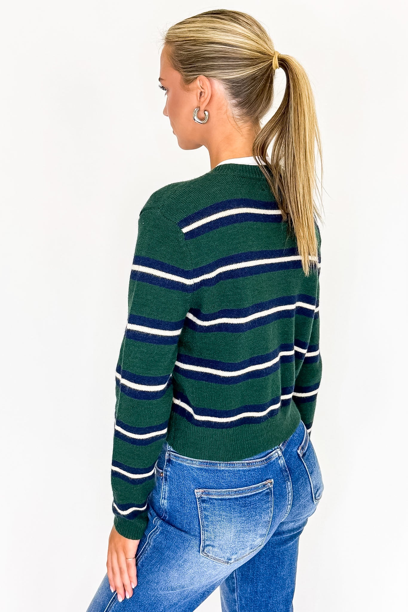 Easily Charmed Striped Cardigan - Madison and Mallory