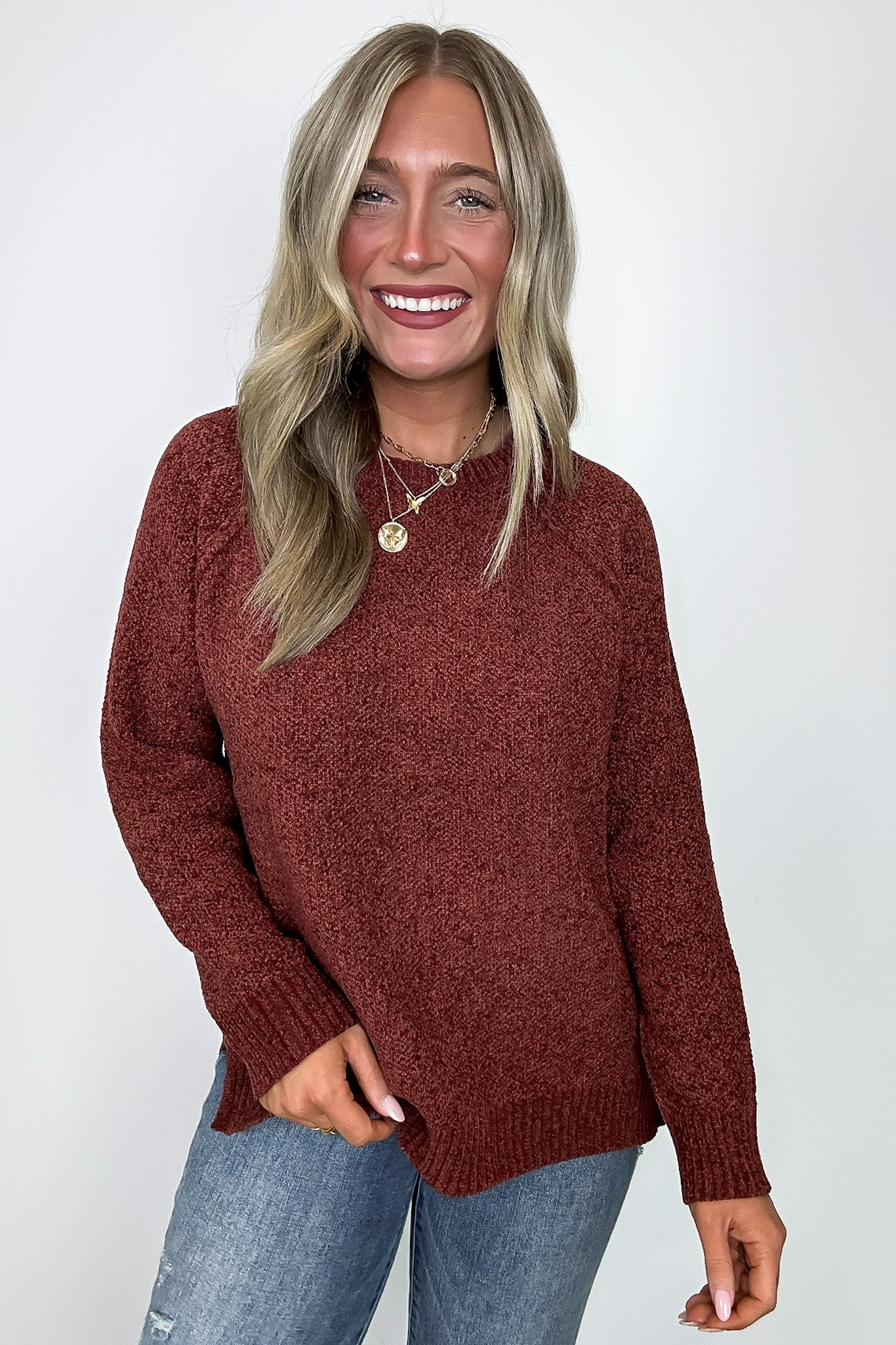  Easily Endearing Chenille Knit Raglan Sweater - BACK IN STOCK - Madison and Mallory