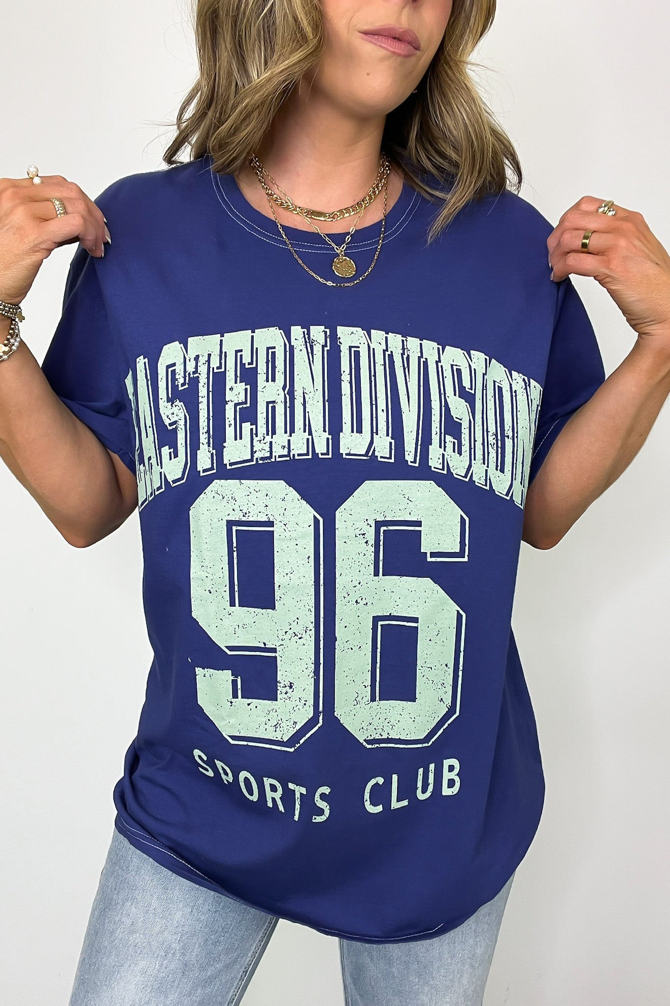  Eastern Division Sports Club Oversized Graphic Tee - Madison and Mallory