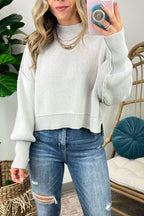  Easy Retreat Cropped Oversized Sweater | BACK IN STOCK + NEW COLORS - Madison and Mallory