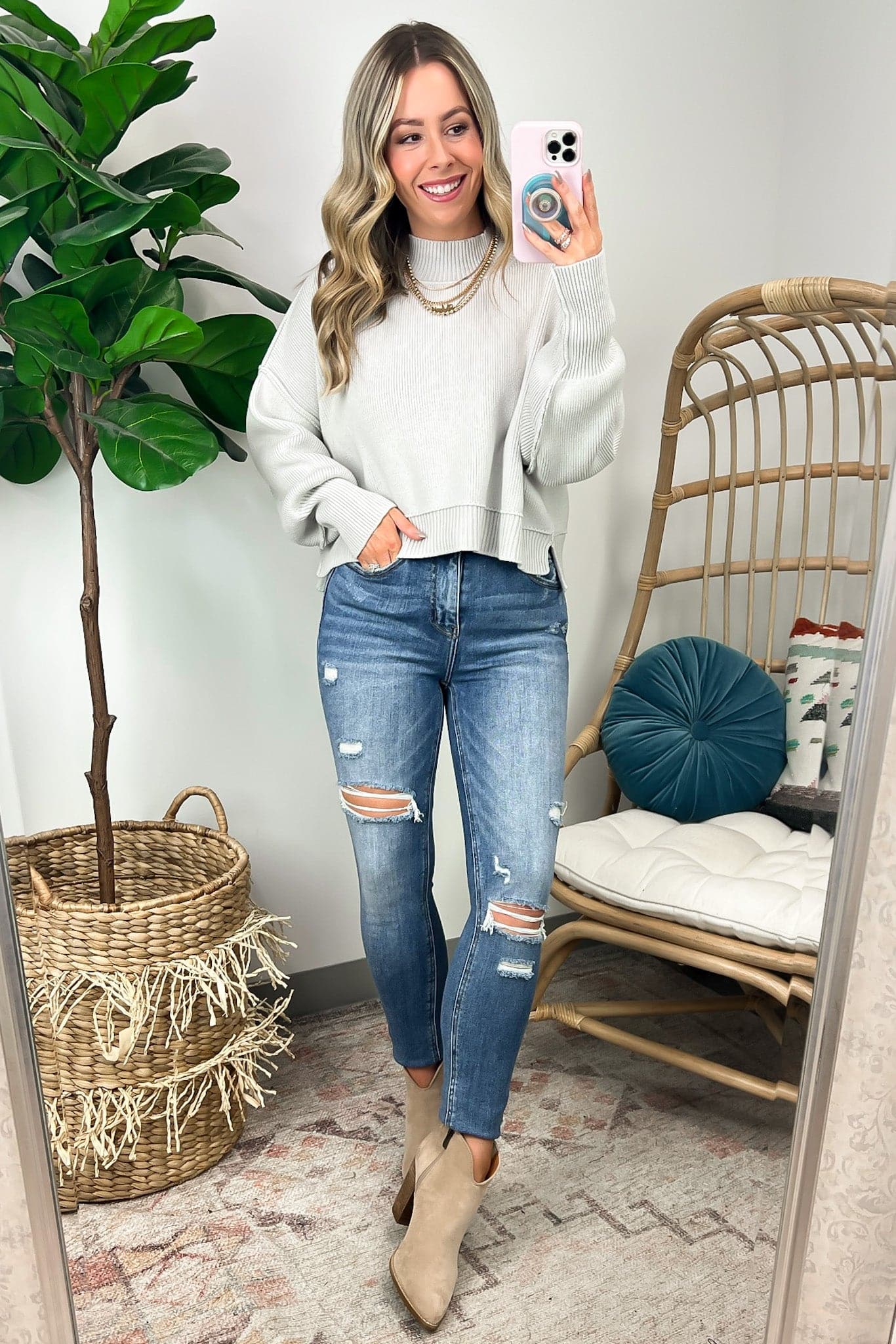  Easy Retreat Cropped Oversized Sweater | BACK IN STOCK + NEW COLORS - Madison and Mallory