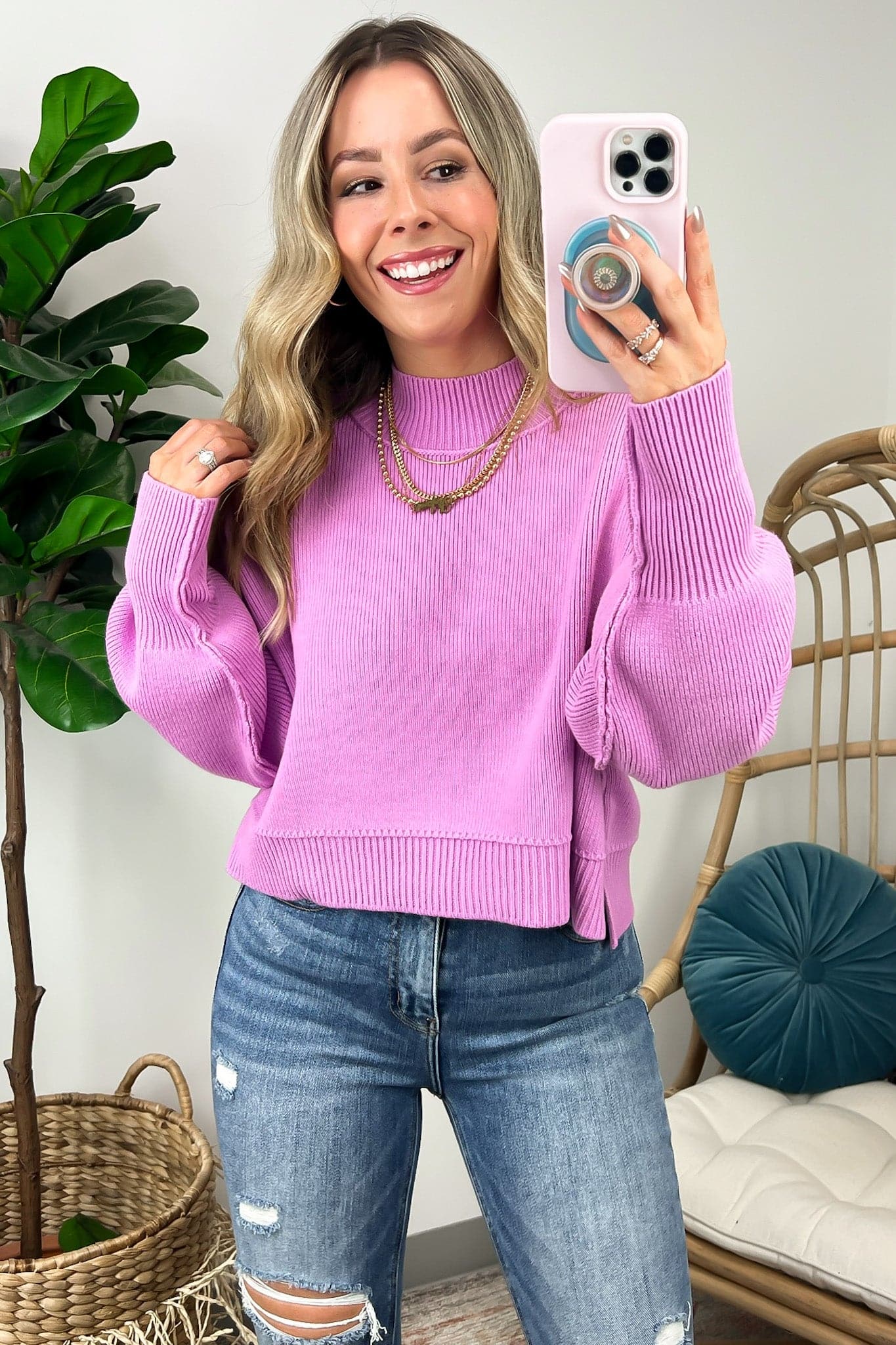 Mauve / SM Easy Retreat Cropped Oversized Sweater | BACK IN STOCK + NEW COLORS - Madison and Mallory