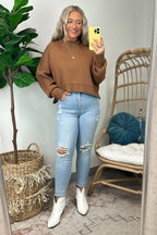  Easy Retreat Cropped Oversized Sweater | BACK IN STOCK + NEW COLORS - Madison and Mallory