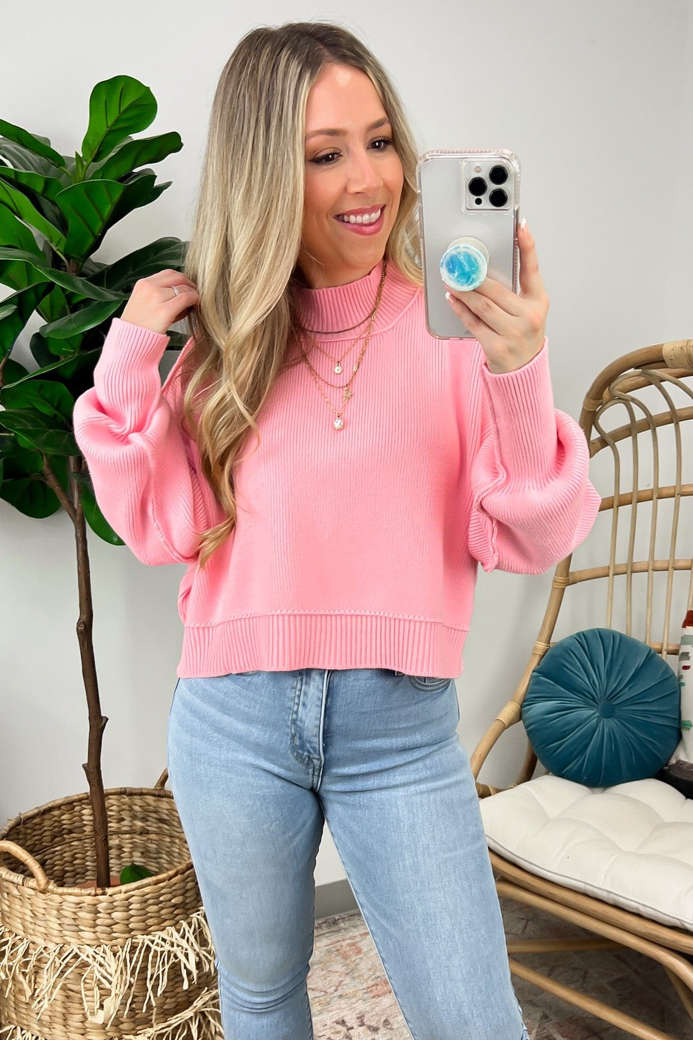 Easy Retreat Cropped Oversized Sweater - FINAL SALE · Madison +