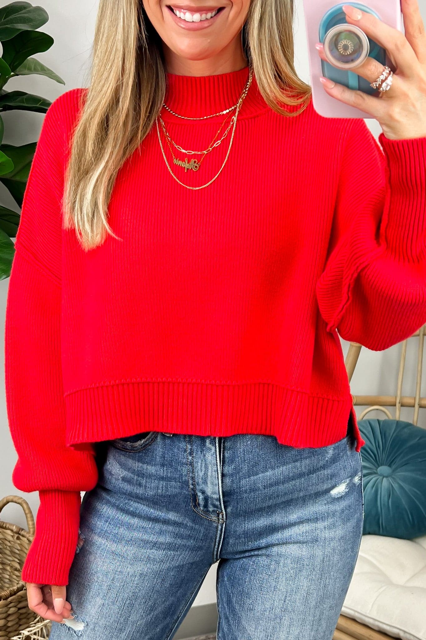 Easy Retreat Cropped Oversized Sweater - FINAL SALE - Madison and Mallory