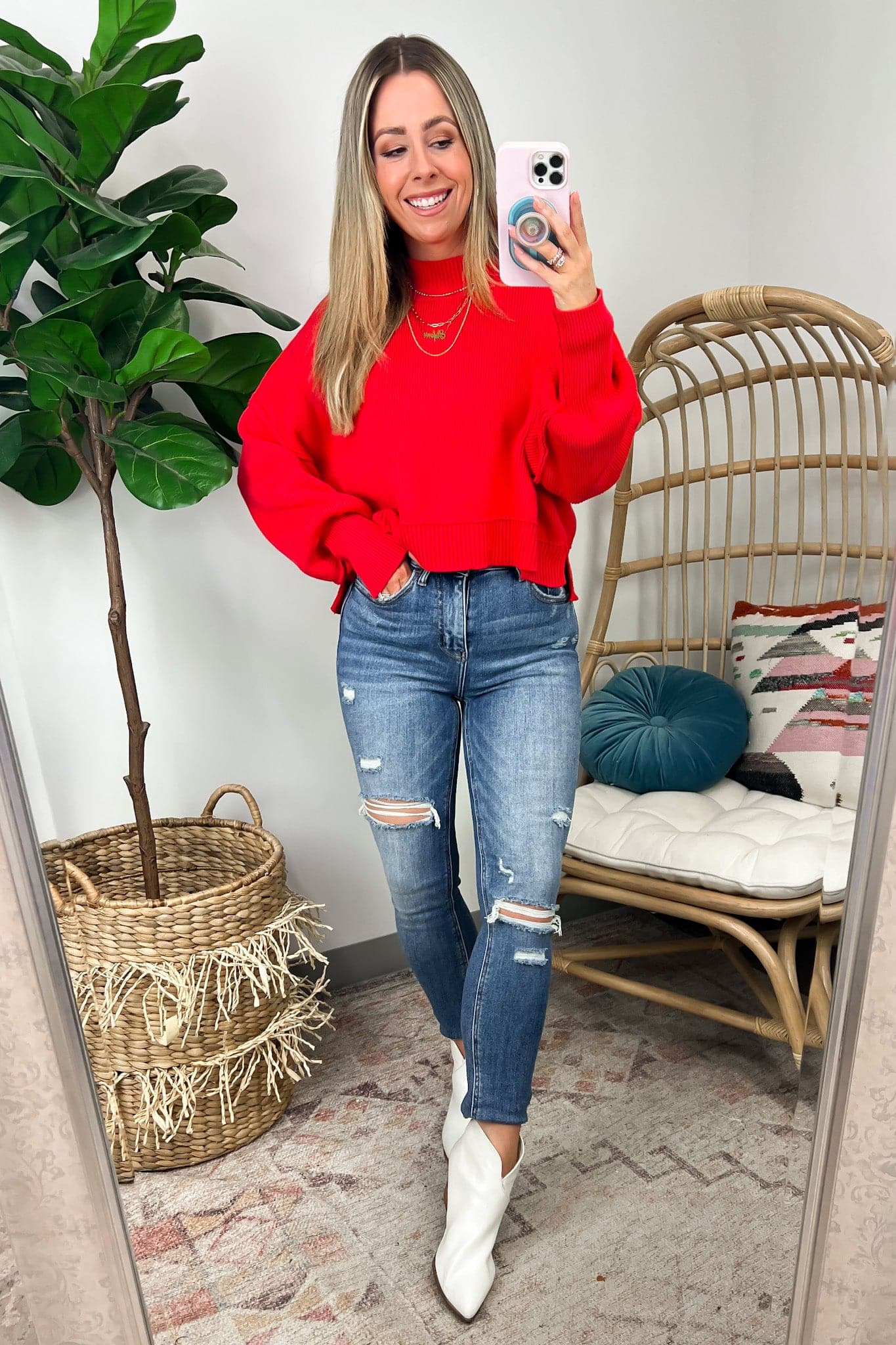 Easy Retreat Cropped Oversized Sweater - FINAL SALE · Madison +