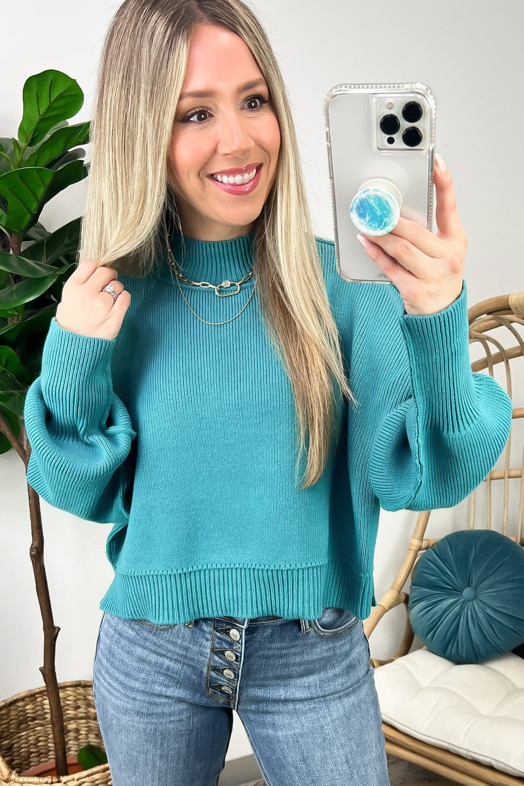Easy Retreat Cropped Oversized Sweater - FINAL SALE - Madison and Mallory