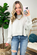 Easy Retreat Cropped Oversized Sweater - FINAL SALE - Madison and Mallory