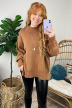  Easy Retreat Oversized Side Slit Sweater - BACK IN STOCK - Madison and Mallory