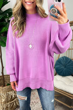  Easy Retreat Oversized Side Slit Sweater - BACK IN STOCK - Madison and Mallory