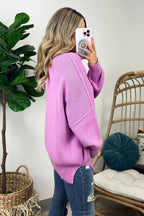  Easy Retreat Oversized Side Slit Sweater - BACK IN STOCK - Madison and Mallory