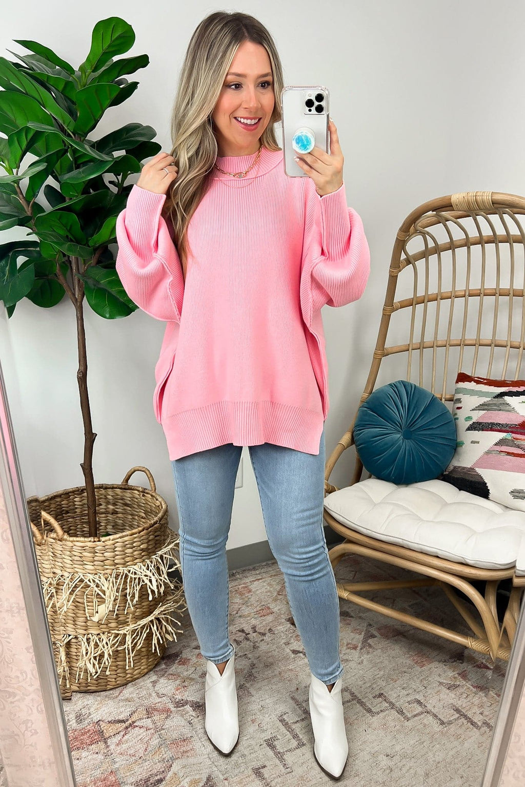  Easy Retreat Oversized Side Slit Sweater - BACK IN STOCK - Madison and Mallory