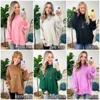  Easy Retreat Oversized Side Slit Sweater - BACK IN STOCK - Madison and Mallory