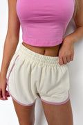 Lavender/Cream / S Active Energy Color Block Knit Shorts - Madison and Mallory