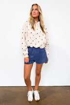Easy Comfort Knit Detail Lounge Shorts - Madison and Mallory