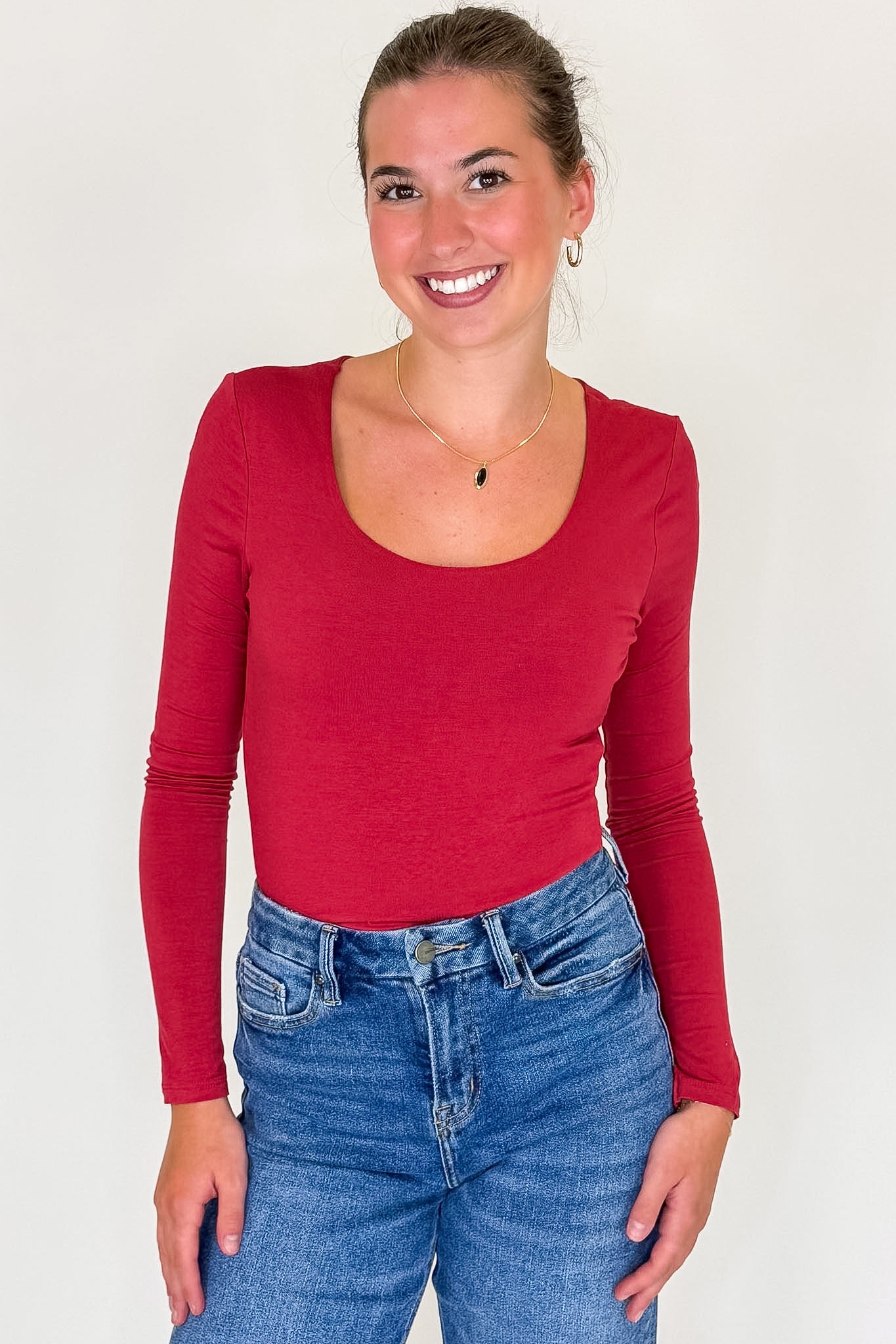 Easy Form Scoop Neck Top
