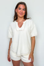 Easy Motion Terry Knit Top and Shorts Set - Madison and Mallory