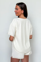 Easy Motion Terry Knit Top and Shorts Set - Madison and Mallory