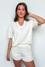 Easy Motion Terry Knit Top and Shorts Set - Madison and Mallory