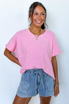 Dark Pink / SM Easy Weekend Oversized Top - BACK IN STOCK - Madison and Mallory