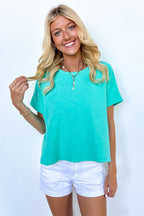 Mint / SM Easy Weekend Oversized Top - BACK IN STOCK - Madison and Mallory