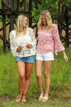 Eden Drift Openwork Crochet Top - Madison and Mallory
