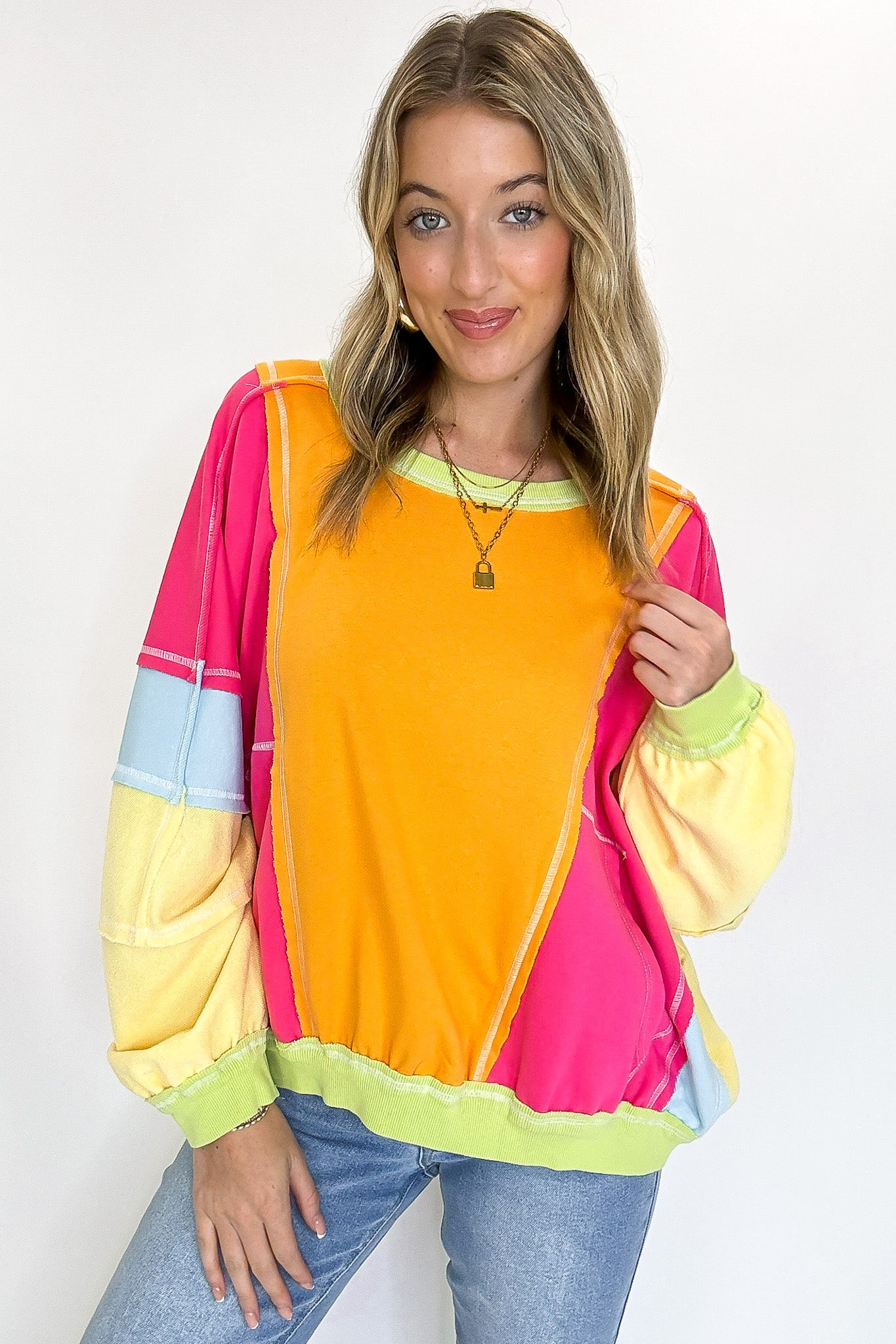 Edge Theory Raw Edge Vintage Washed Terry Pullover - FINAL SALE - Madison and Mallory
