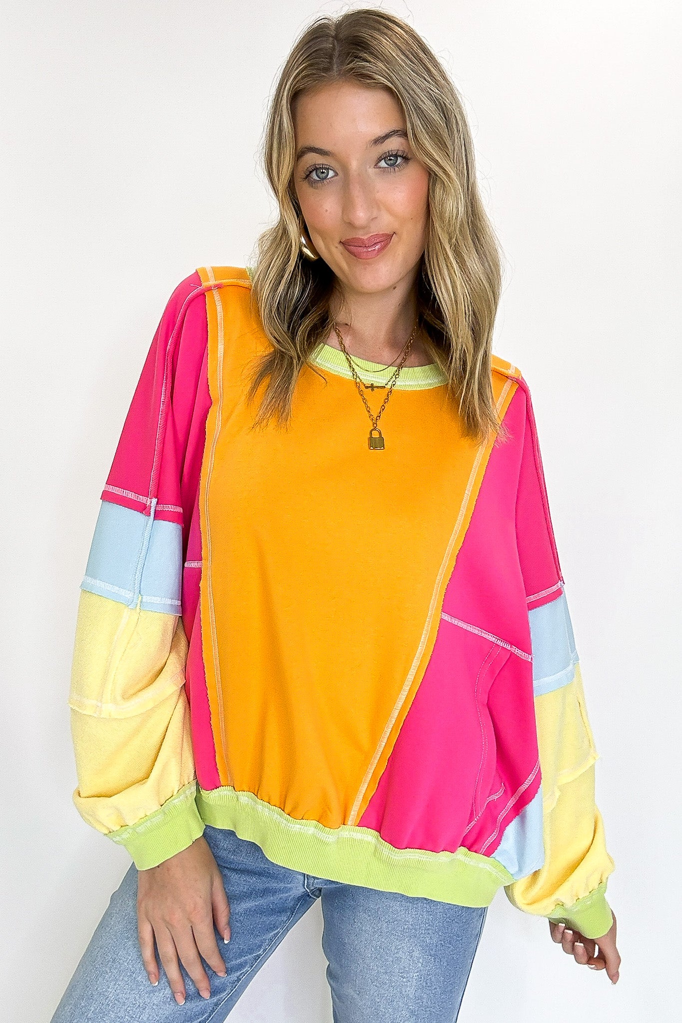 Edge Theory Raw Edge Vintage Washed Terry Pullover - Madison and Mallory