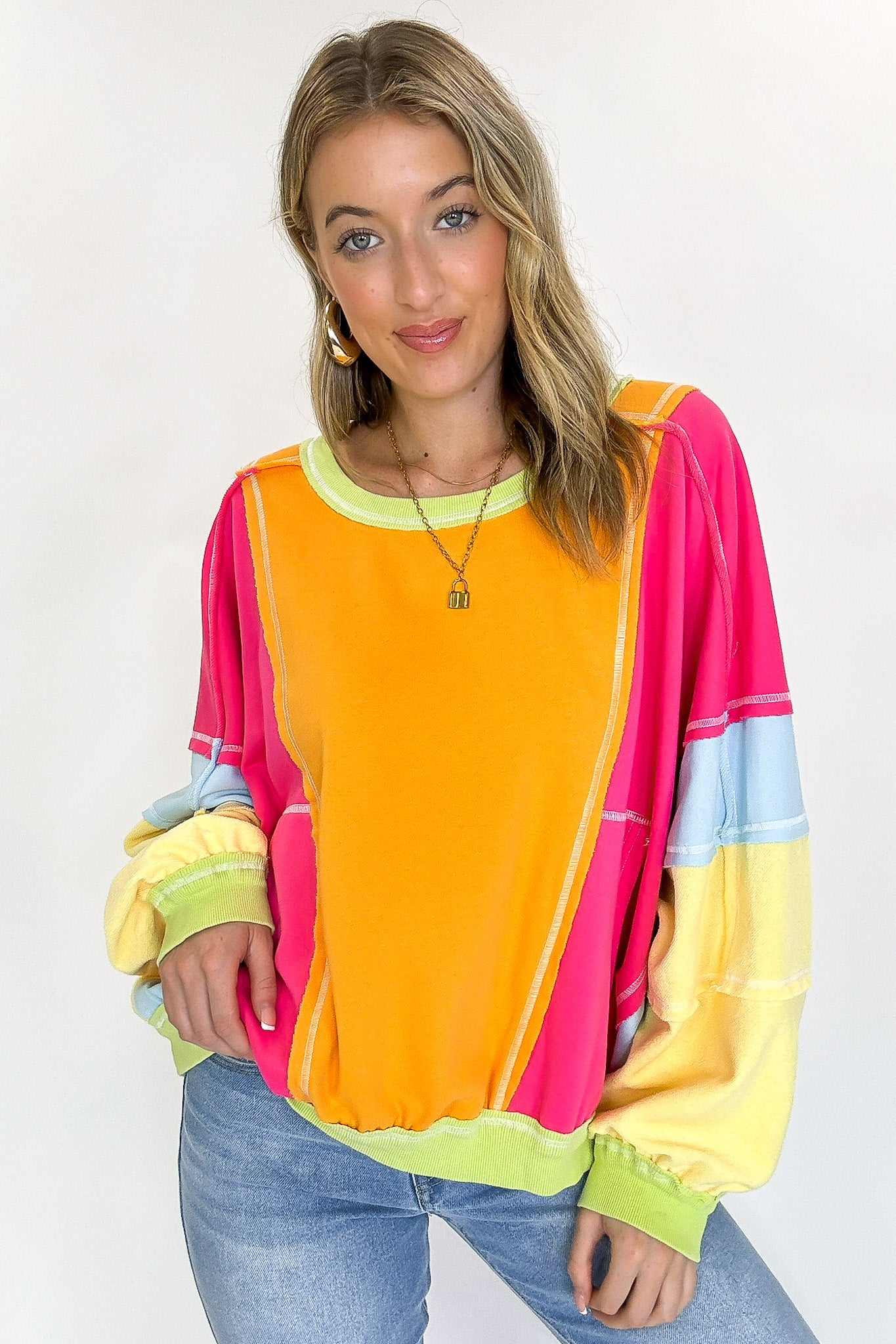 Edge Theory Raw Edge Vintage Washed Terry Pullover - Madison and Mallory
