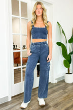 Edgy Direction Mineral Wash Tank Top - FINAL SALE - Madison and Mallory