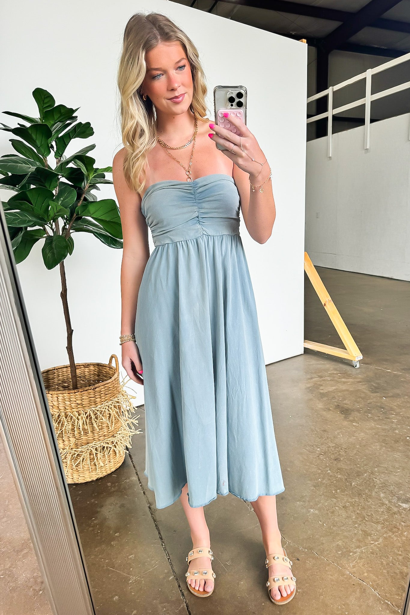 Effortless Comfort Convertible Mineral Washed Dress - Madison and Mallory