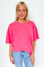 Effortless Ease Mineral Washed Cotton Oversized Slit Tee - Madison and Mallory