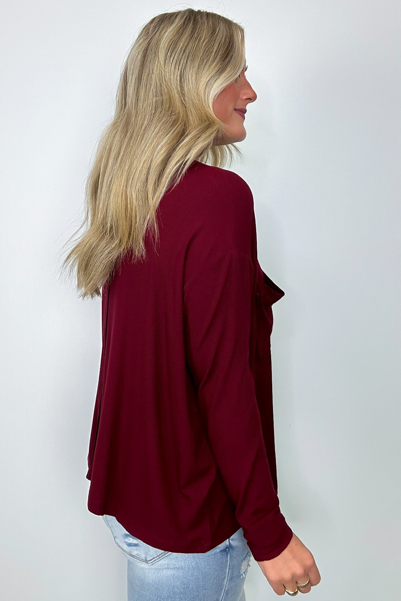  Effortless Ease Rib Knit Dolman Pocket Top - Madison and Mallory