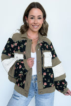 Effortless Escape Floral Patched Jacket - BACK IN STOCK - Madison and Mallory