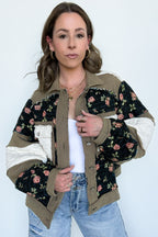 Effortless Escape Floral Patched Jacket - BACK IN STOCK - Madison and Mallory
