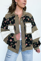 Effortless Escape Floral Patched Jacket - BACK IN STOCK - Madison and Mallory